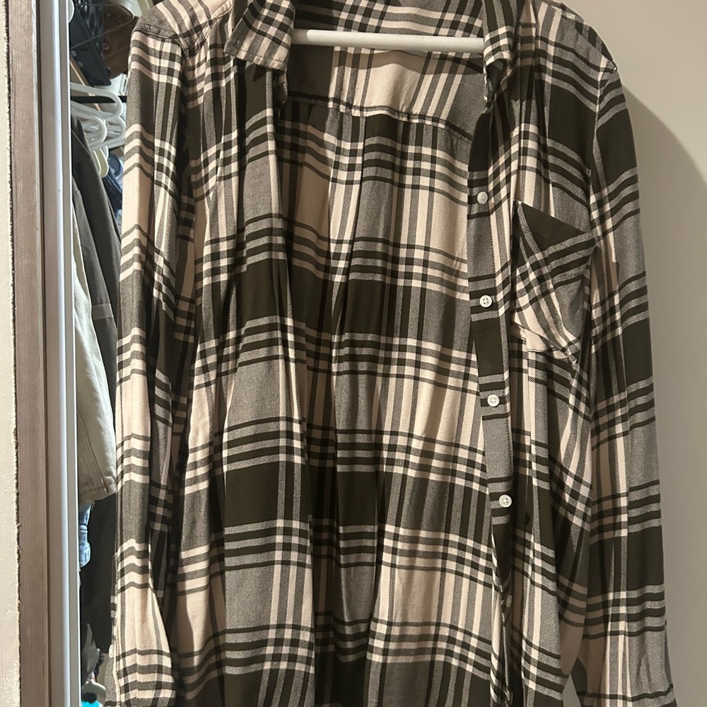Lucky Brand Plaid Shirt in Black and White